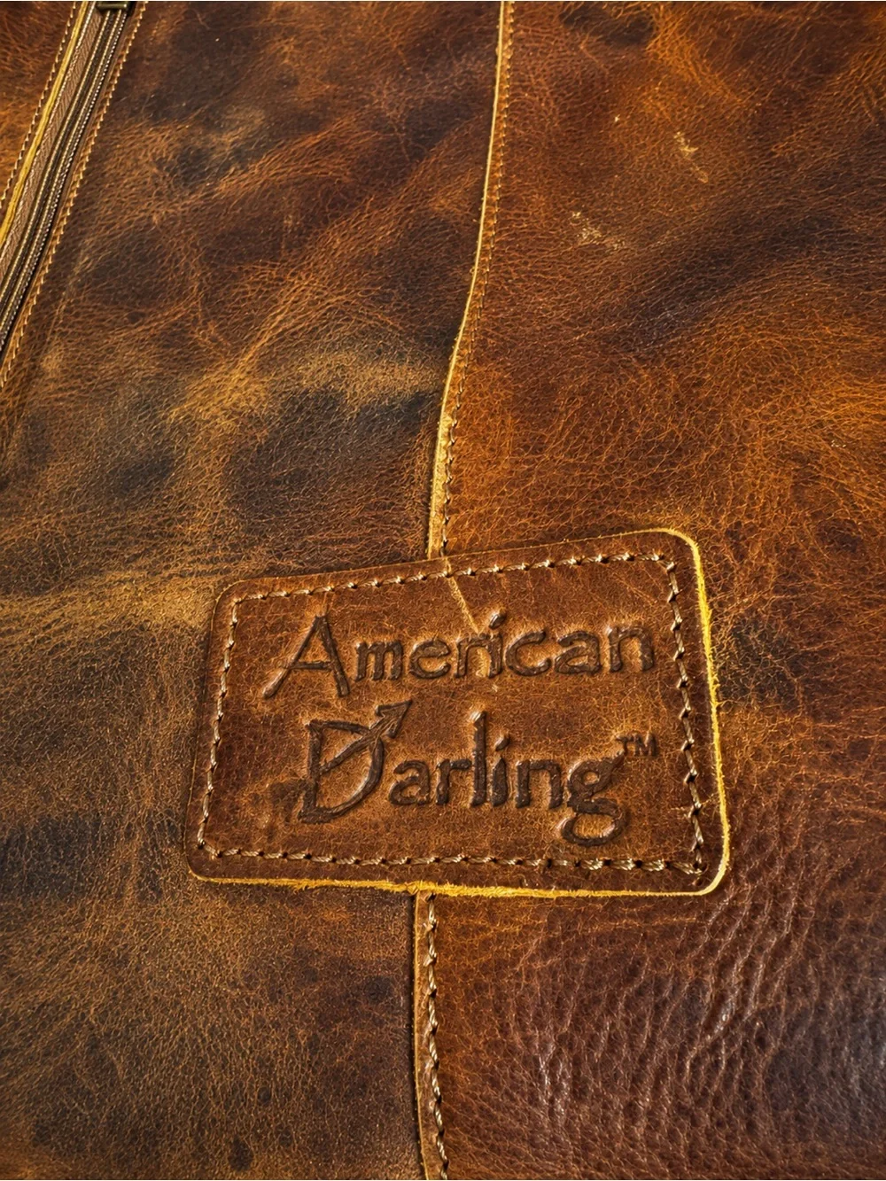 American Darling Hair-On Hide Leather Western Messenger Fringe Bag BNWT